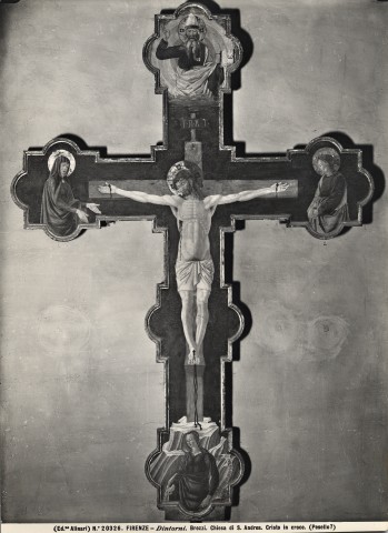 Alinari, Fratelli — Firenze - Dintorni. Brozzi. Chiesa di S. Andrea. Cristo in croce. (Pesello?) — insieme